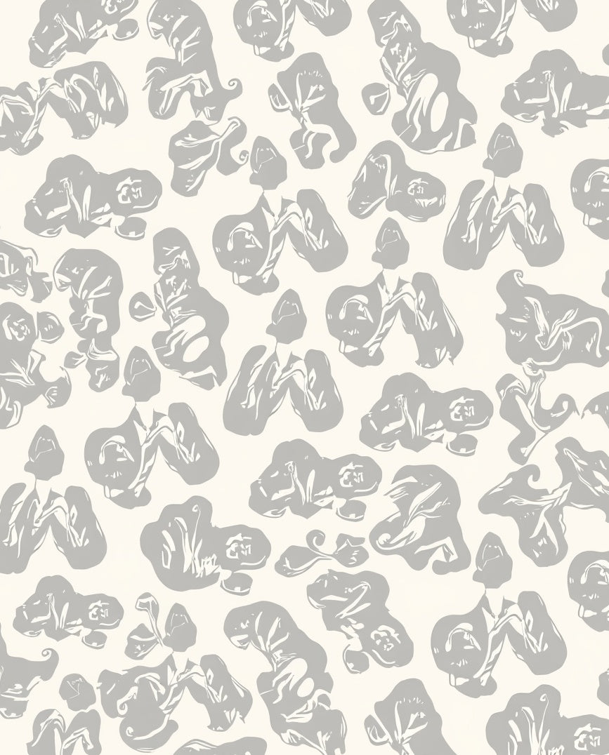 Abstract Swirl Patterned Neutral Rug