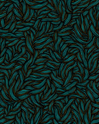 Teal Gold Abstract Flowing Lines Rug