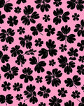 Bold Black 5-Petal Flower Motif Rug