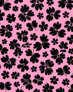 Bold Black 5-Petal Flower Motif Rug