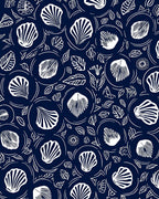White Shell Garden Pattern Design Rug