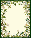 Vine Floral Patterned Beige Rug