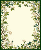 Vine Floral Patterned Beige Rug