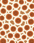 Warm Earth Tones Swirls Pattern Rug