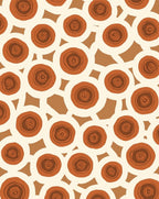Warm Earth Tones Swirls Pattern Rug