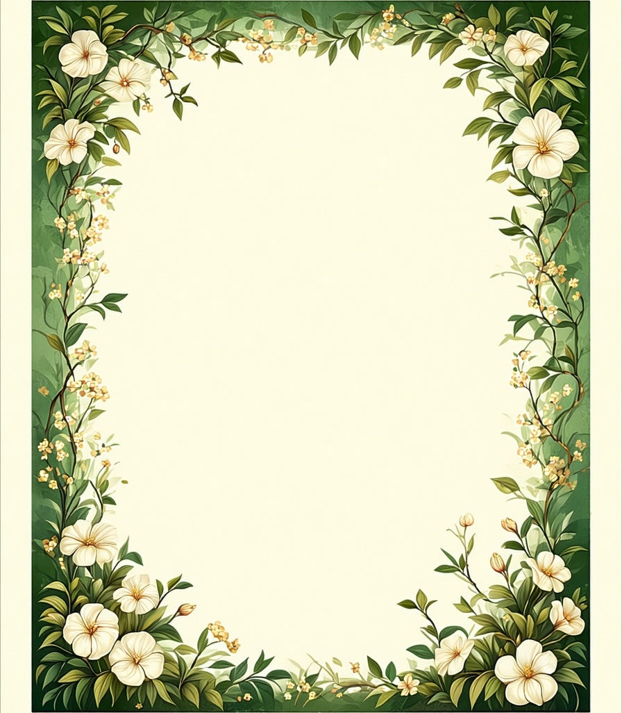 Vine Botanical Floral Garden Rug