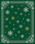 Forest Green Snowflake Cluster Rug
