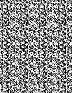 Abstract Organic Black White Pattern Rug