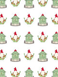 Green Chicken Coop Floral Whimsical Rug