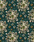Emerald Floral Medallion Pattern Rug