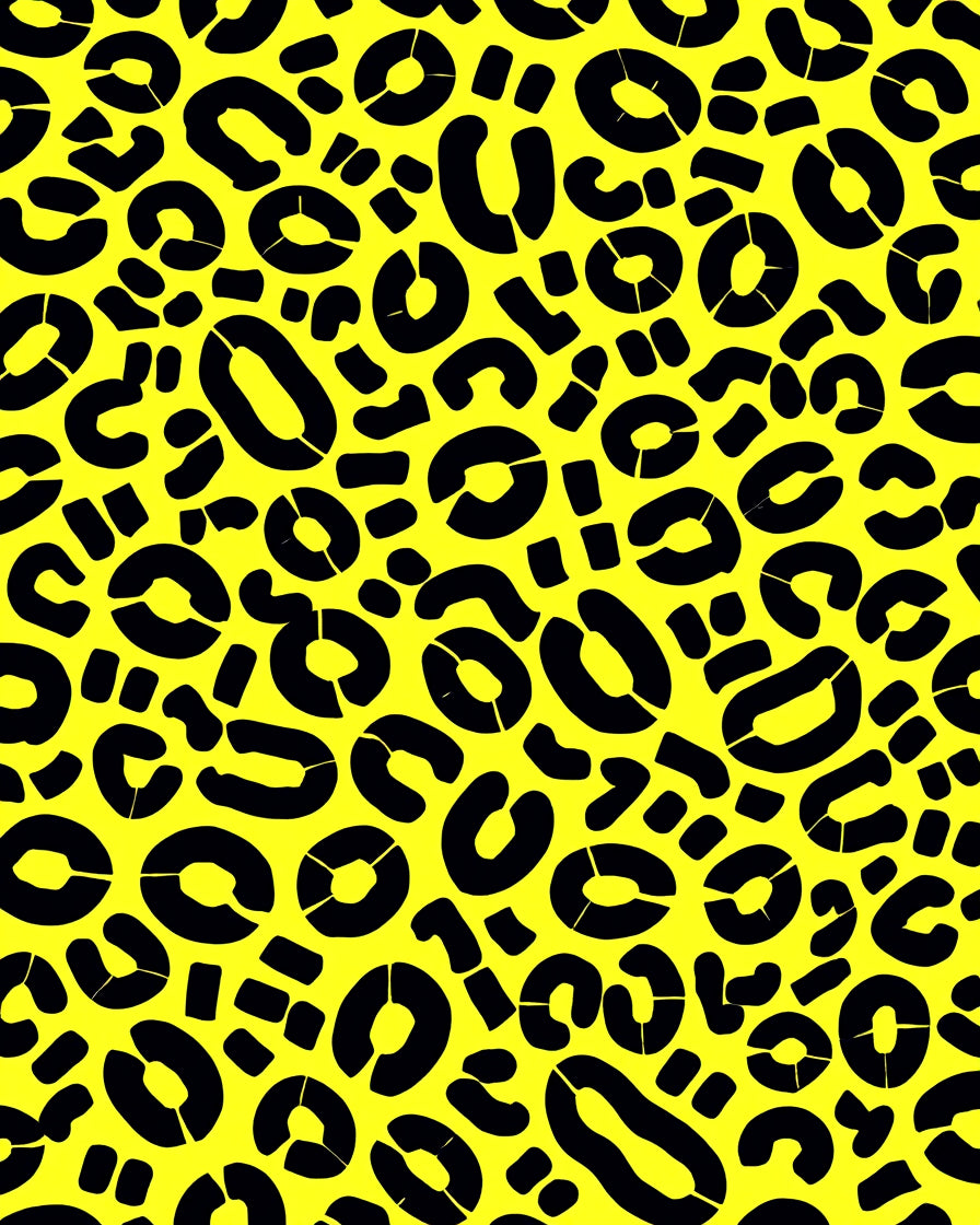Bold Black Leopard Spots Design Rug