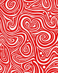 Crimson Ribbon Flow Rug