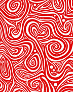 Crimson Ribbon Flow Rug
