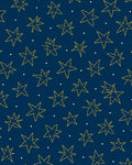Navy Yellow Star Field Whimsical Rug