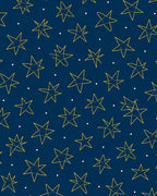 Navy Yellow Star Field Whimsical Rug