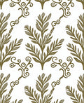 Olive Branch Scrollwork Nature Pattern Rug