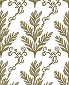 Olive Branch Scrollwork Nature Pattern Rug