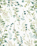 Watercolor Botanical Branch Pattern Rug