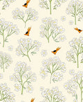 Ornate Floral Bird Pattern Design Rug