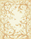 Elegant Floral Scrollwork Design Rug