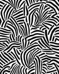 Bold Black White Abstract Stripes Rug