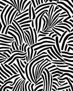 Bold Black White Abstract Stripes Rug