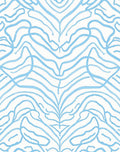 Soft Blue Hand Drawn Organic Flow Rug