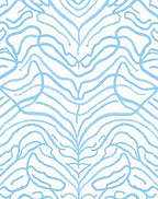Soft Blue Hand Drawn Organic Flow Rug