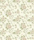 Soft Blush Floral Vine Pattern Rug