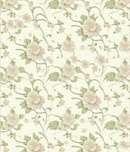 Soft Blush Floral Vine Pattern Rug