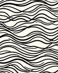 Black And White Wavy Lines Design Rug