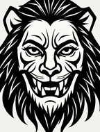 Bold Lion Face Graphic Rug