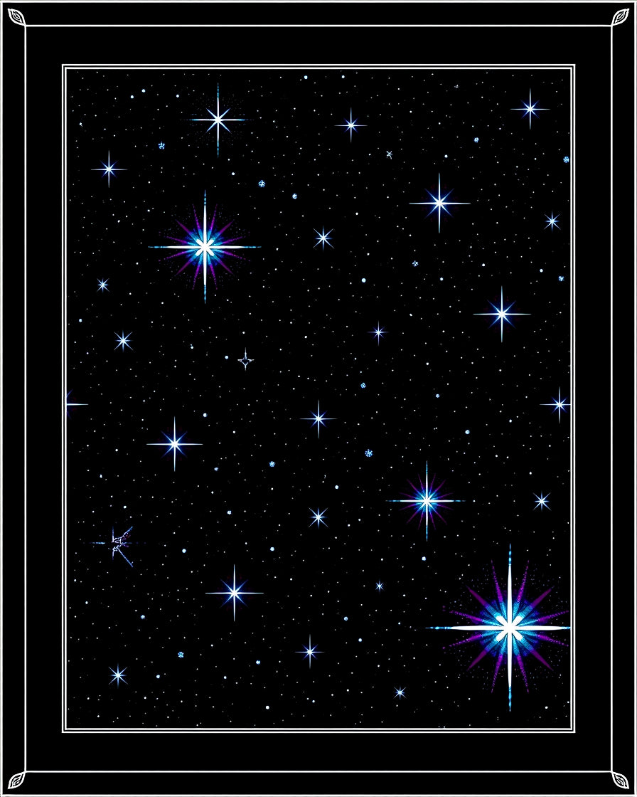 Cosmic Blue Purple Starry Night Swirl Rug