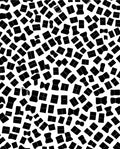 Abstract Black White Distorted Squares Rug