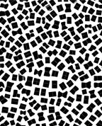 Abstract Black White Distorted Squares Rug