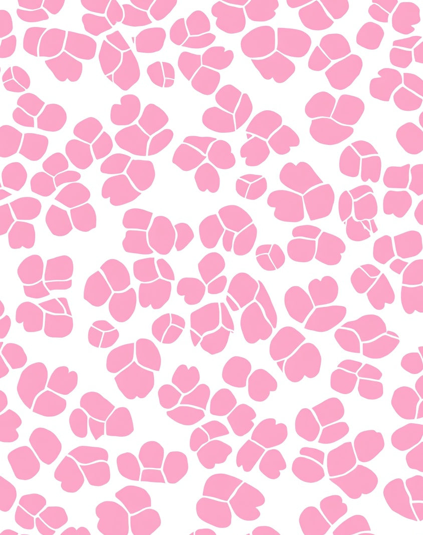 Pink Petal Abstract Pattern Rug