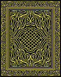 Intricate Yellow Line Abstract Pattern Rug