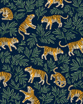 Whimsical Tigers Botanical Art Rug