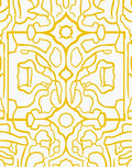 Golden Abstract Swirls Repeating Pattern Rug