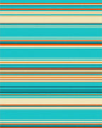 Striped Blue Orange Tan Design Rug