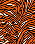 Bold Orange Black Stripes Pattern Rug