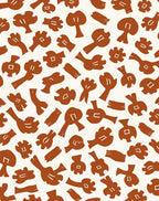 Abstract Organic Earthy Shapes Rug