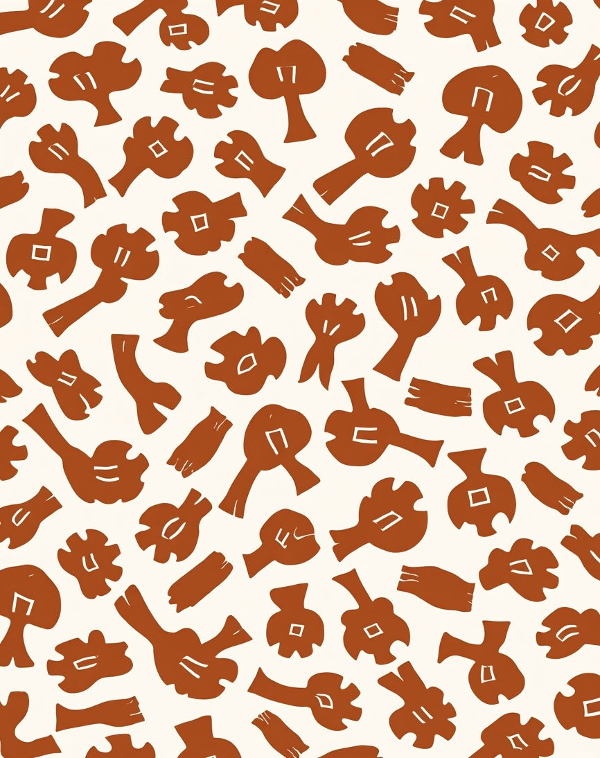 Abstract Organic Earthy Shapes Rug