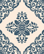 Classic Floral Damask Pattern Design Rug