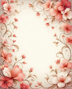 Floral Swirl Warm Tone Accent Rug