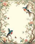 Birds and Blossoms Nature Inspired Art Rug