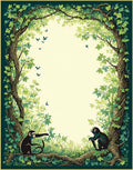 Vintage Jungle Animals And Trees Rug