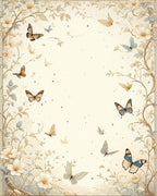Nature Inspired Butterfly Floral Pattern Rug