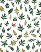 Green Golden Leaf Scatter Rug