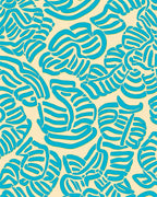 Abstract Blue Stripe Pattern Rug